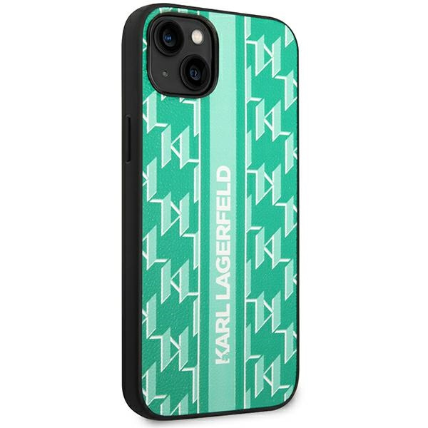 Case KARL LAGERFELD Apple iPhone 14 Plus Monogram Stripe Green Hardcase