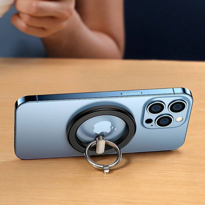 Joyroom kit multifunkční magnetický držák do auta s kroužkovým držákem telefonu černý (JR-ZS294)