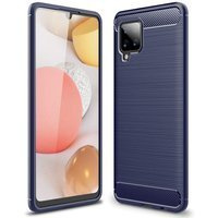Carbon Case flexibilní pouzdro kryt Samsung Galaxy A42 5G modrý
