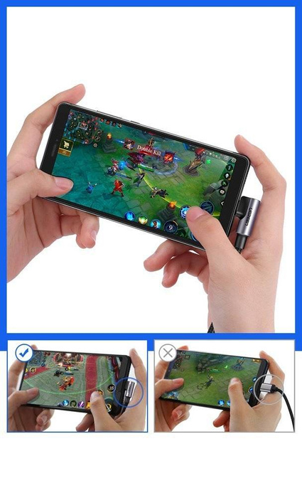 Ugreen coudé USB - USB Type C 2m 3A gris (50942)