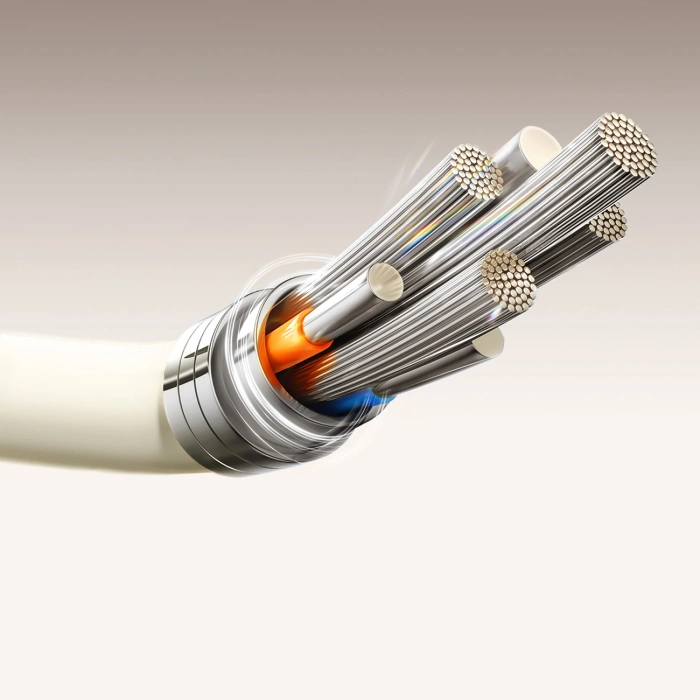 Joyroom S-A53 60W USB-C Kabel - USB-C mit fluoreszierender Spitze 1,2 m - beige