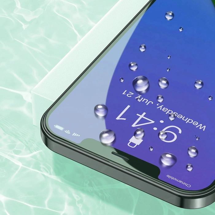 [APRÈS RETOUR] Baseus 2x 0,15mm verre trempé vert avec filtre anti-lumière bleue iPhone 12 mini (SGAPIPH54N-LP02)