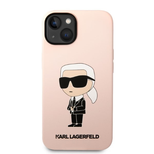 Karl Lagerfeld KLHMP14MSNIKBCP iPhone 14 Plus 6,7" hardcase pink/pink Silicone Ikonik MagSafe