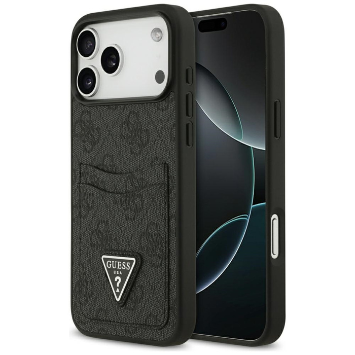 Etui Guess 4G Double Card Triangle do    iPhone 17 Pro Max czarny