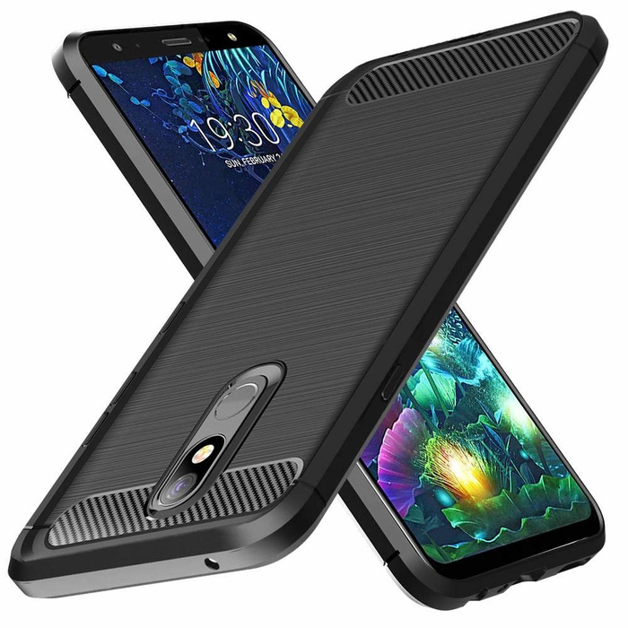  Funda de silicona de carbono para el LG K40