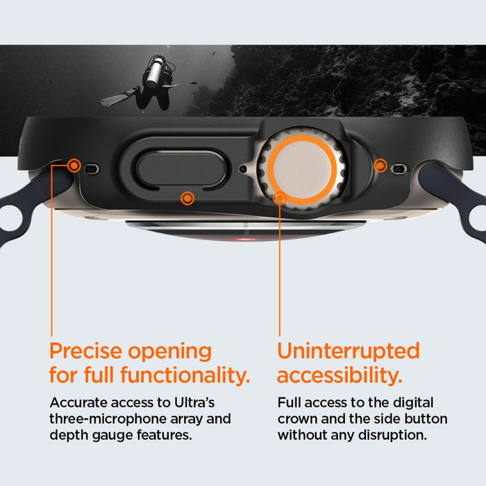 Spigen Thin Fit 360 Apple Watch ULTRA (49 MM) NERO