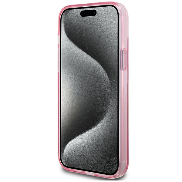 Coque Karl Lagerfeld KLHMP15SHMRSKCP iPhone 15 6.1" pink/pink hardcase Ring Stand Karl&amp;Choupettte MagSafe Case