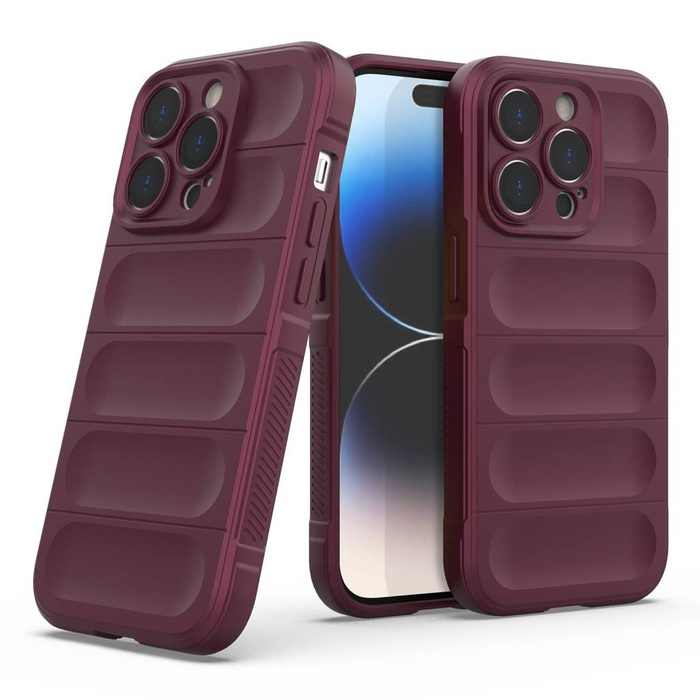 Obal Magic Shield Case Obal Pro iPhone 14 Pro Flexibilní pancéřový kryt Burgundy Case
