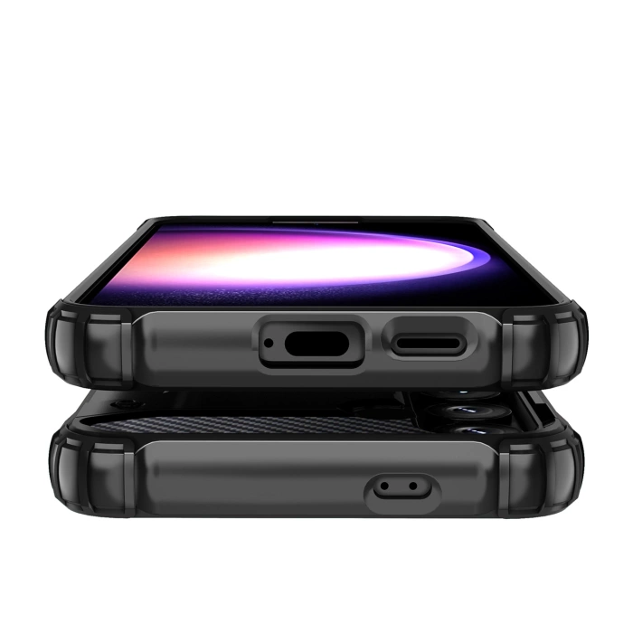 Hybrid Armor Hülle für Samsung Galaxy S24 FE gepanzerte Hybridhülle - Schwarz