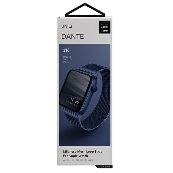 Cinturino Uniq Dante Apple Watch Series 4/5/6/7 / SE 42/44 / 45mm. Acciaio inossidabile blu / blu cobalto