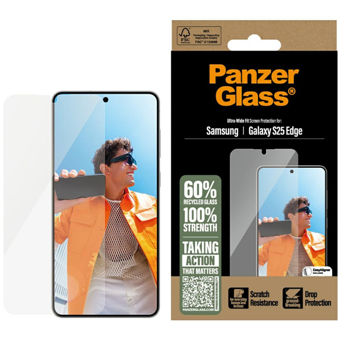 Szkło hartowane PanzerGlass Ultra-Wide   Fit do Samsung Galaxy S25 Edge