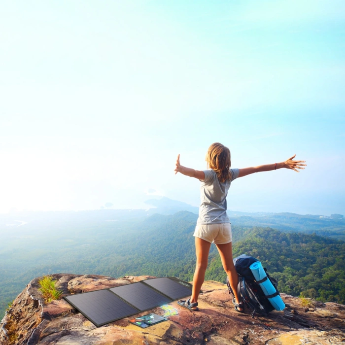 Charger Choetech SC008 solar folding 120W DC / USB-C / 2x USB-A - black