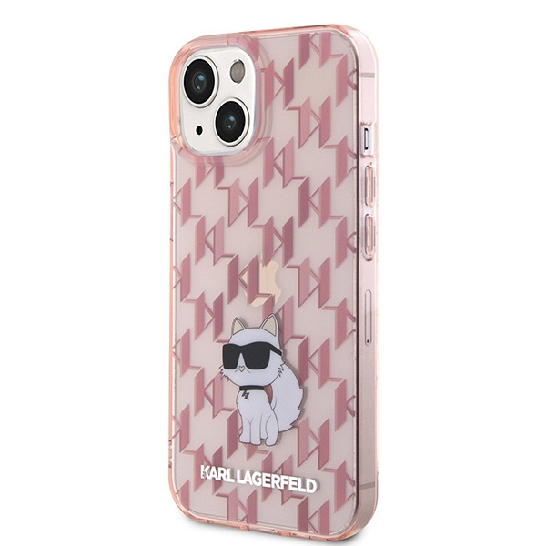 Etui Karl Lagerfeld KLHCP15SHNCMKLP iPhone 15 6.1" różowy/pink hardcase Monogram Choupette Case