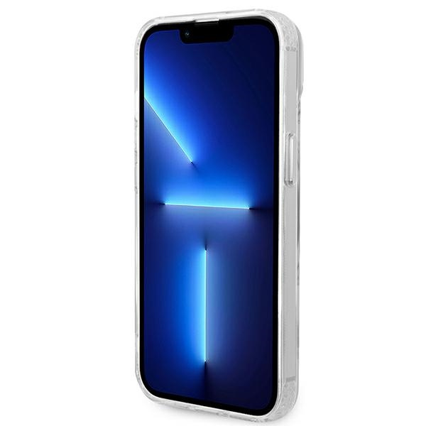 Guess GUHMP14SHTRMS iPhone 14 6.1" silver/silver hard case Metal Outline MagSafe