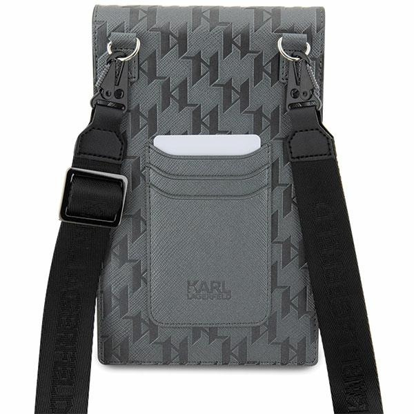 Karl Lagerfeld Handtasche KLWBSAMSMG Silber/Silber Saffiano Mongram Plaque