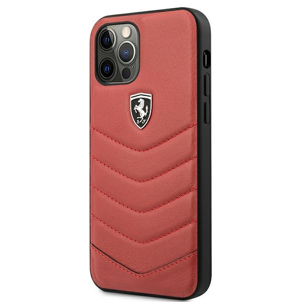 Ferrari FEHQUHCP12MRE iPhone 12/12 Pro red/red hardcase Off Track Quilted
