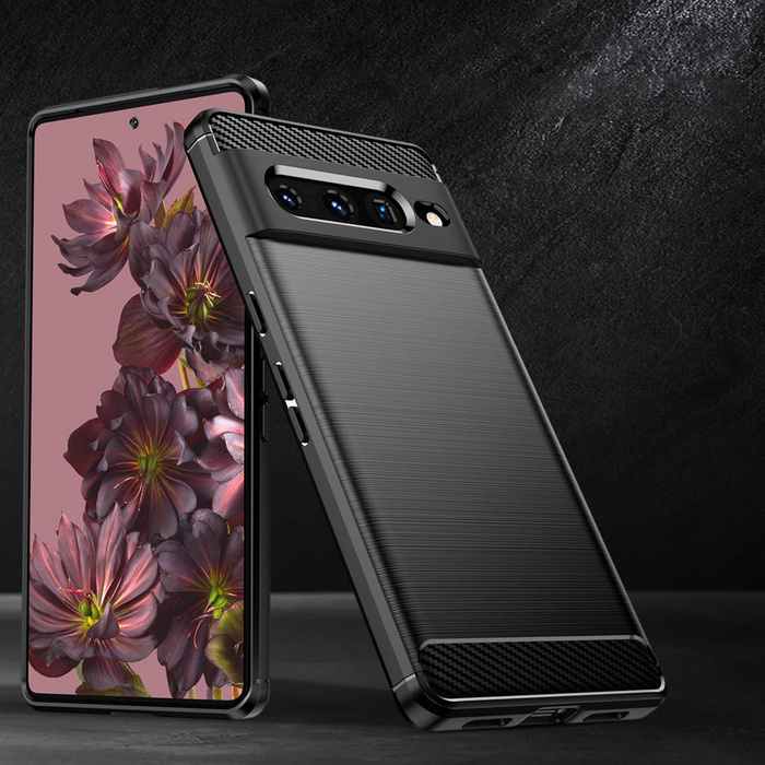 Karbon Case flexibilní pouzdro kryt Google Pixel 7 Pro černý