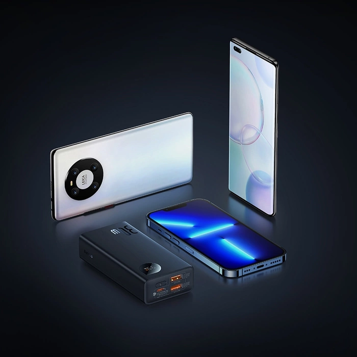 Baseus Adaman2 powerbank s displejem digital 10000mAh 30W 2 x USB / 1x USB Type C Overseas Edition PD QC SCP černá (PPAD040101)