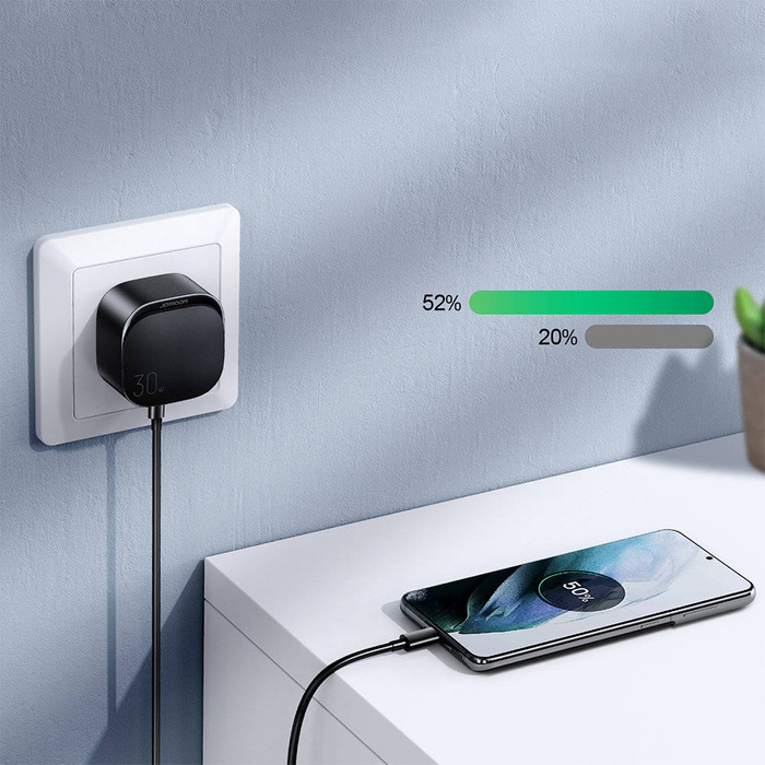 Petit chargeur rapide USB Type C PD 20W prise UE noir (L-P307)