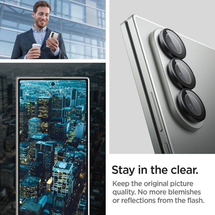 SPIGEN OPTIK PRO HD GLAS.TR „EZ FIT” KAMERASCHUTZ 2ER-PACK GALAXY Z FOLD 7 SCHWARZ