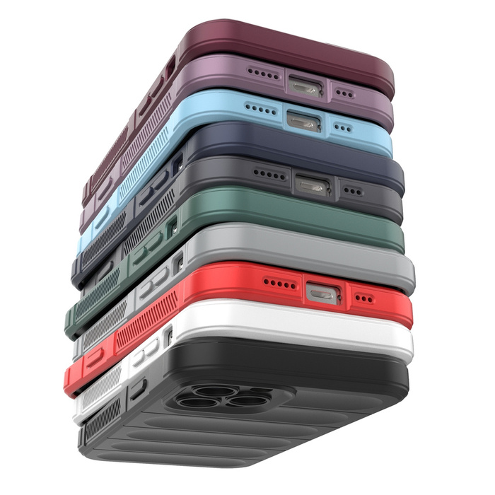 Custodia Magic Shield Case per iPhone 12 Pro custodia corazzata elastica in bordeaux