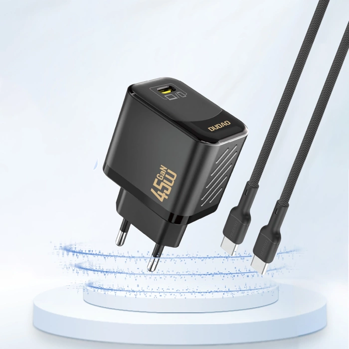 Dudao A28 45W GaN USB-C Wandladegerät - Schwarz