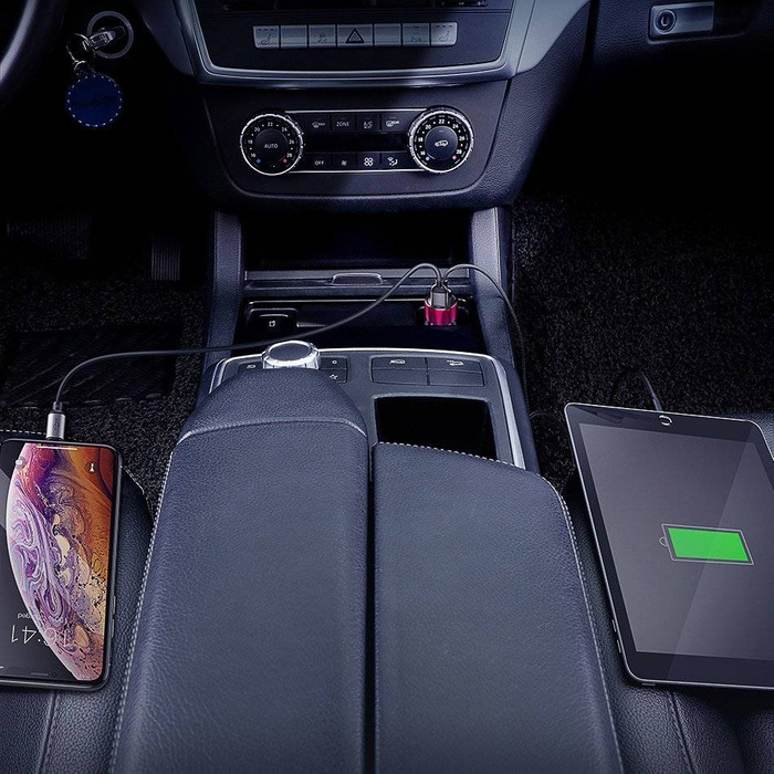 [B WARE] Baseus Magic Series Dual QC - Autoladegerät Quick Charge 3.0 2x USB 45W 6A schwarz (CCMLC20A-01)