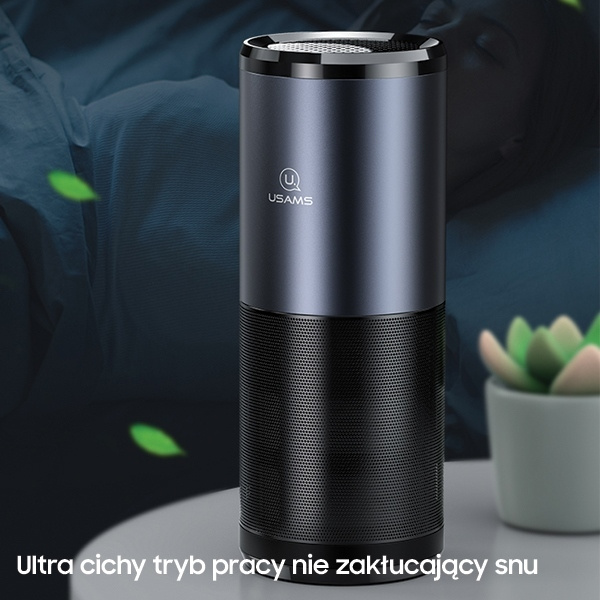 USAMS UV-C Sterilizzatore d'aria portatile nero grigio