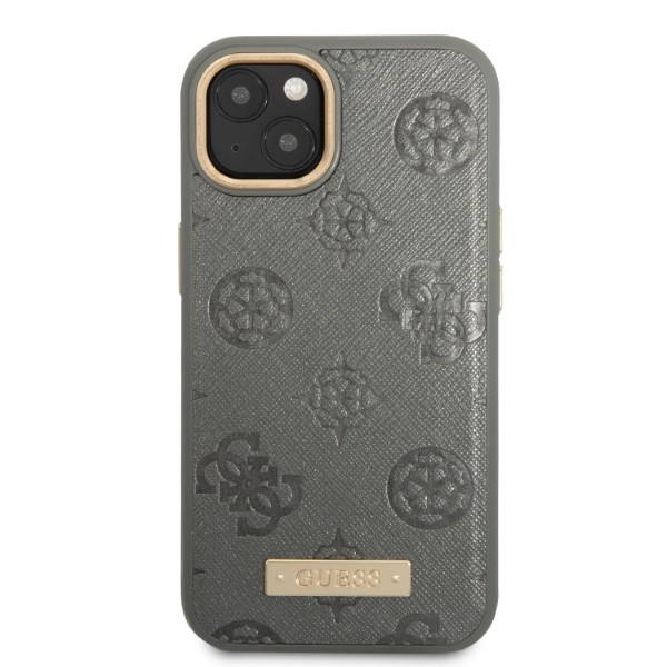 Cover Guess iPhone 13 6.1" grigio/grigio durocase Peony Logo Plate MagSafe