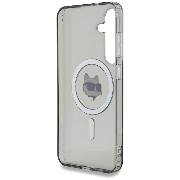 Etui Karl Lagerfeld Button Choupette      Head Printed Logo MagSafe do Samsung Galaxy S25+ czarny