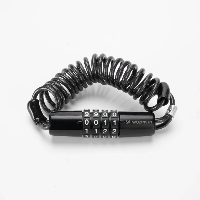 Blokada rowerowa Wozinsky WBN-01R na rower kask wodoodporna na szyfr 4-cyfrowy - czarny