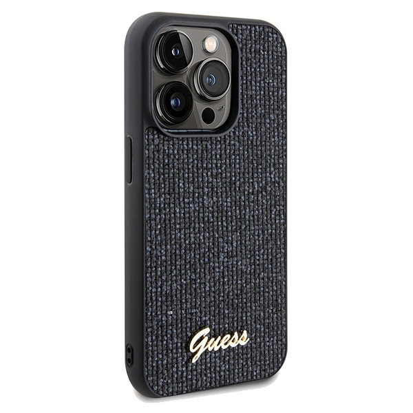 Etui Guess GUHCP14XPMSDGSK iPhone 14 Pro Max 6.7" czarny/black hardcase Disco Metal Script Case