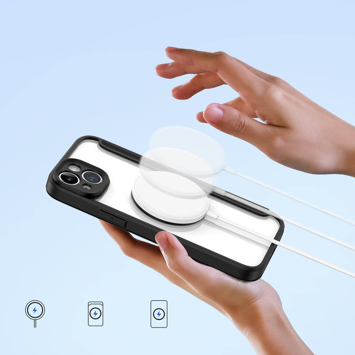 Custodia Dux Ducis Skin X Pro per iPhone 14 Plus Custodia magnetica MagSafe Flip nera