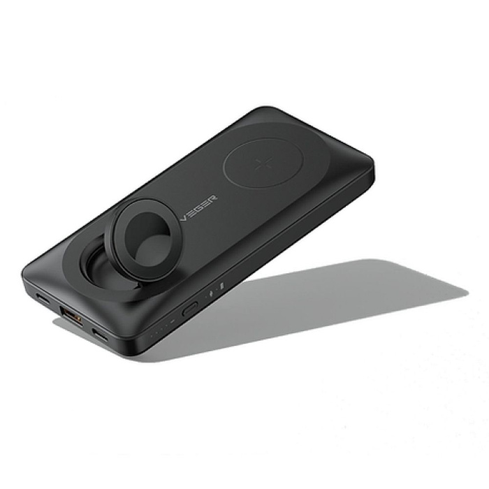 Powerbank zgodny z Magsafe Veger MagMulti (W1156) PD QC3.0 3A 22,5W 10000 mAh z ładowaniem indukcyjnym czarny