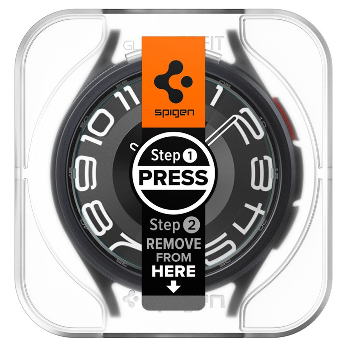 Verre trempé Spigen Galaxy Watch Glas.tr "ez-fit" 2-pack 6 Classic (43 mm) Clear