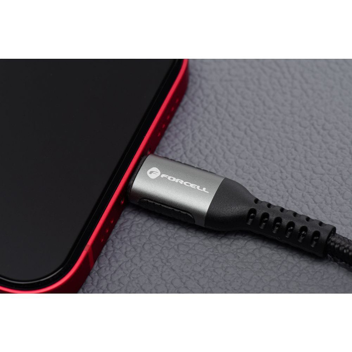 Kabel USB A do Lightning Forcell F-Energy 2,4A 12W Cafule 2 m C257 czarny