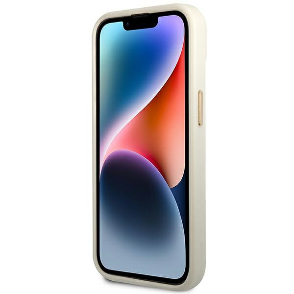 Hülle GUESS Apple iPhone 14 Plus Kroko Kollektion Silber Hartcase