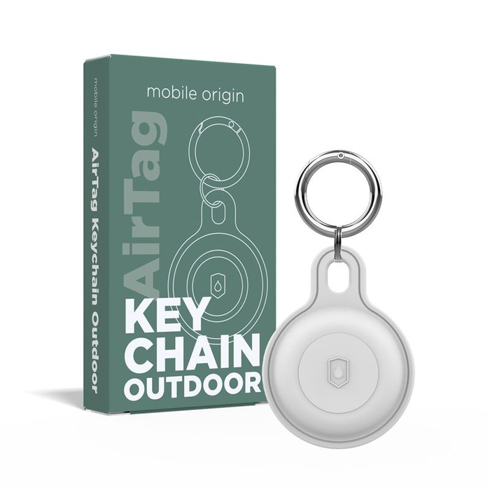 Mobile Origin AirTag Outdoor KeyChain, white