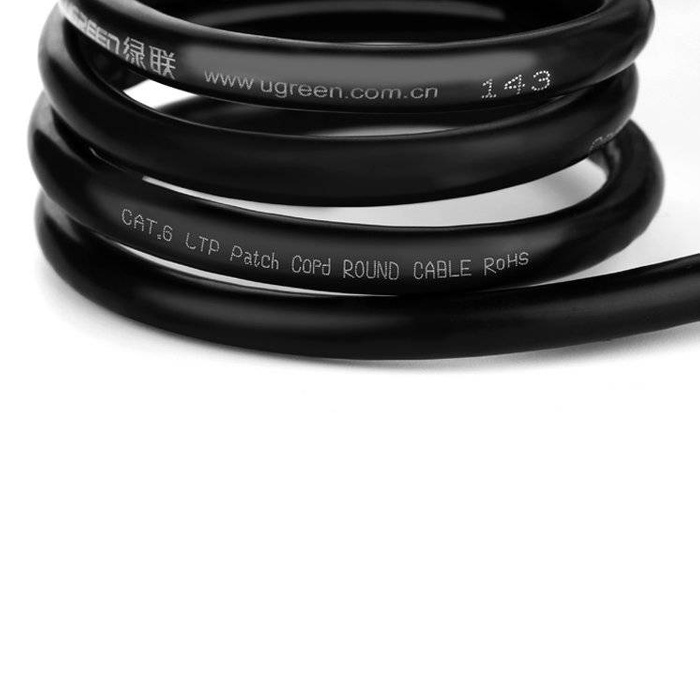 Ugreen prodlužovací kabel Ethernet RJ45 Cat 6 FTP 1000 Mb/s 1 m černý (NW112 11279)