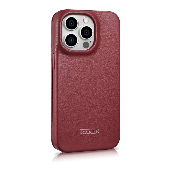 iCarer CE Premium Leather Folio Case pro iPhone 14 Pro Max Flip Magnetic MagSafe Red (WMI14220716-RD)