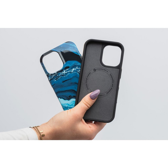 Etui na iPhone 16 PRO Forcell F-Protect Mirage zgodny z MagSafe Military Drop-Test deep sea