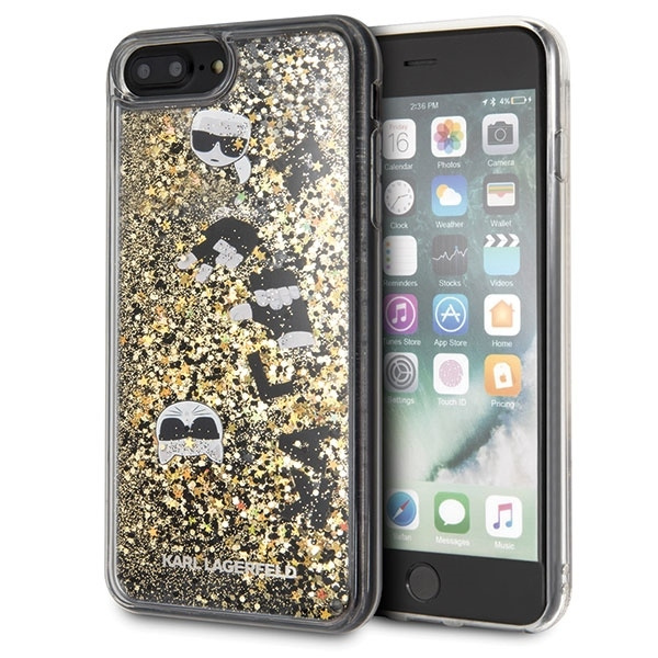Case KARL LAGERFELD Apple iPhone 7 Plus 8 Plus Glitter Black Gold Hardcase