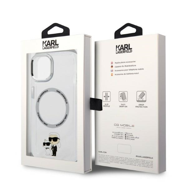 Karl Lagerfeld KLHMP14MHNKCIT iPhone 14 Plus 6,7" hardcase transparentní Iconic Karl&amp;Choupette MagSafe