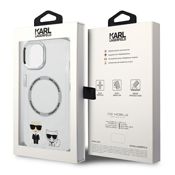 Karl Lagerfeld KLHMP14MHKCT iPhone 14 Plus 6.7" hardcase transparent/transparent Karl & Choupette Aluminum MagSafe