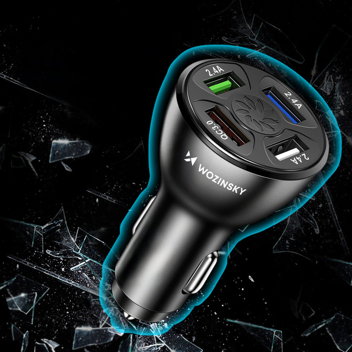 Wozinsky WCCAW 50W 4x USB-A QC Autoladegerät - Weiß