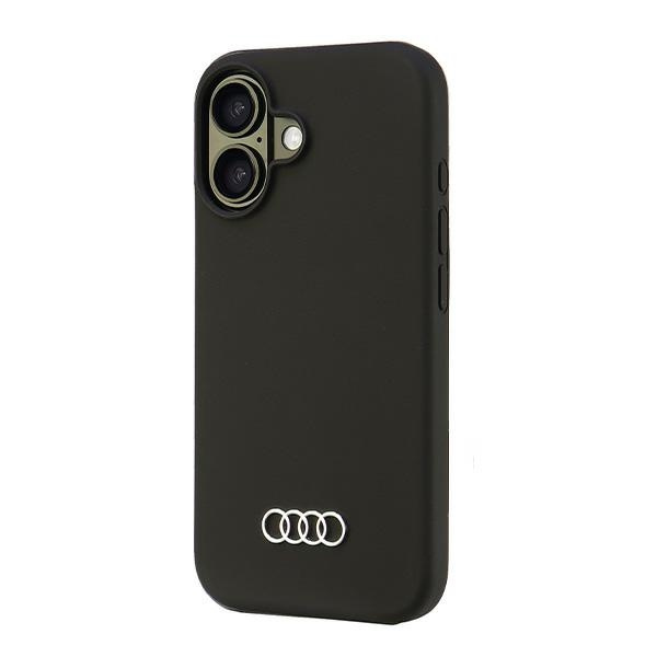 Audi Silicone Case iPhone 16 6.1"czarny/black hardcase AU-LSRIP16-Q3/D1-BK