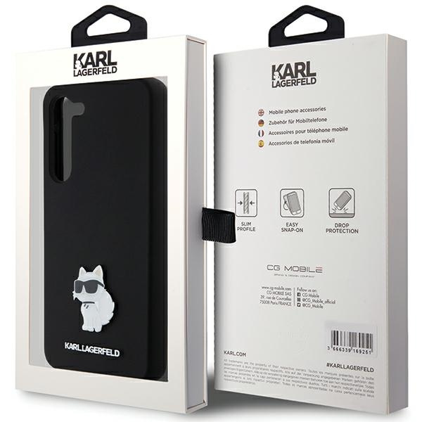 Etui Karl Lagerfeld KLHCS23MSMHCNPK Galaxy S23+ S916 czarny/black hardcase Silicone Choupette Metal Pin