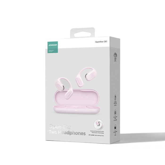 Joyroom Openfree JR-OE1 casque supra-auriculaire sans fil - rose