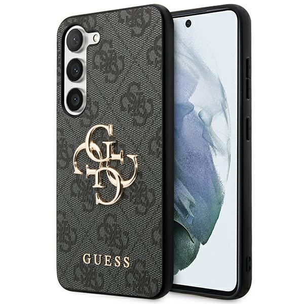 Hülle Guess GUHCS23S4GMGGR S23 S911 grau/grau hartcase 4G Big Metal Logo Case