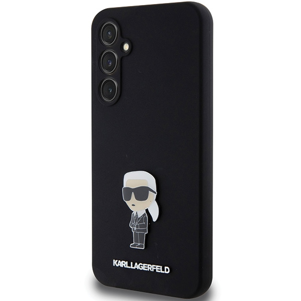 Etui Karl Lagerfeld KLHCS23FEMHKNPK Samsung Galaxy S23 FE S711 czarny/black Silicone Ikonik Metal Pin Case